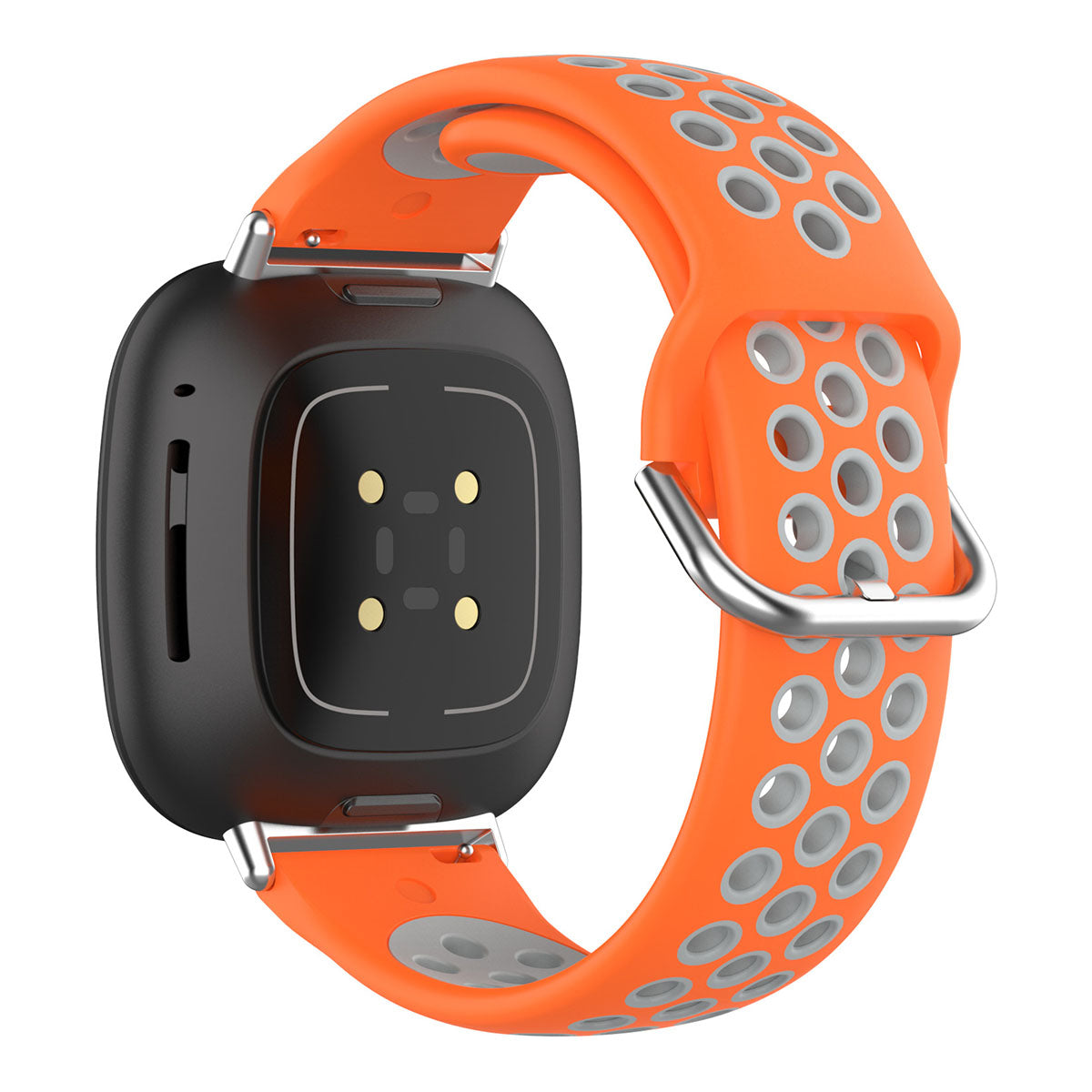 For Fitbit Versa 4 Sense 2 Silicone Watch Band Dual Color Sport Wristband Strap Soft Replacement with Stainless Steel Buckle For Fitbit Versa 4 Sense 2 Silicone Watch Band Dual Color Sport Wristband Strap Soft Replacement with Stainless Steel Buckle